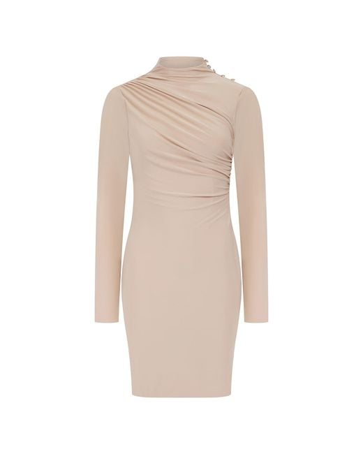 Celestine & Mae Natural Neutrals Eustoma Mini Dress