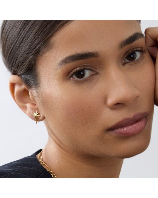 Dinny Hall Metallic North Star Stud Earrings