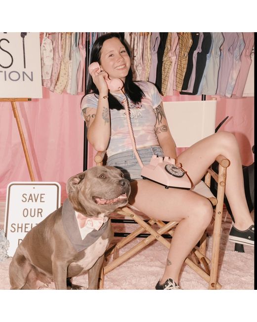 Cloud Haven Blue Pittie Tie Dye Tee
