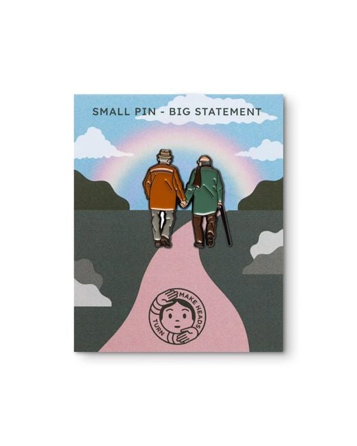 Make Heads Turn Green Enamel Pin Side By Side Grandpas