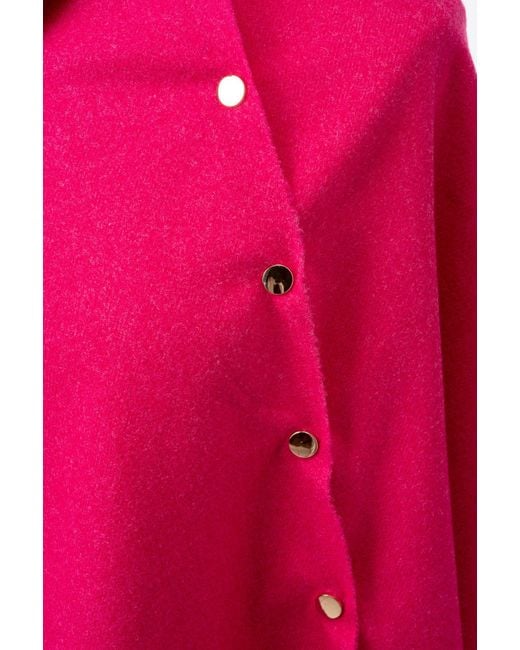 Franchetti Bond Pink Gisella Fuchsia Button Poncho