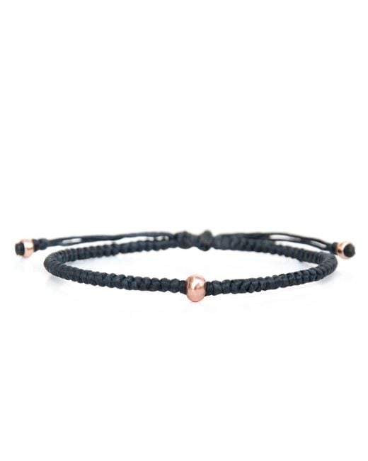 Harbour Uk Blue Harmony Rose Vermeil Rope Bracelet