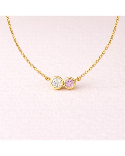 Lily Flo Jewellery Metallic Aurora Diamond And Sapphire Necklace