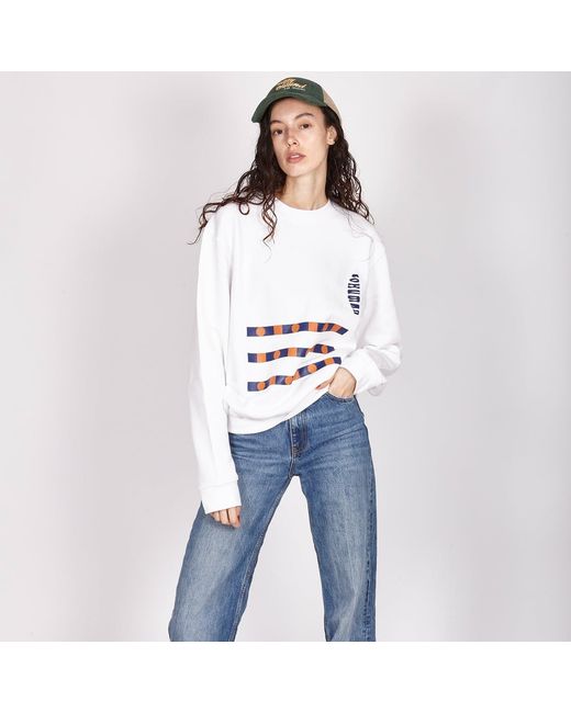 SOHUMAN White Bius Organic Cotton Sweatshirt