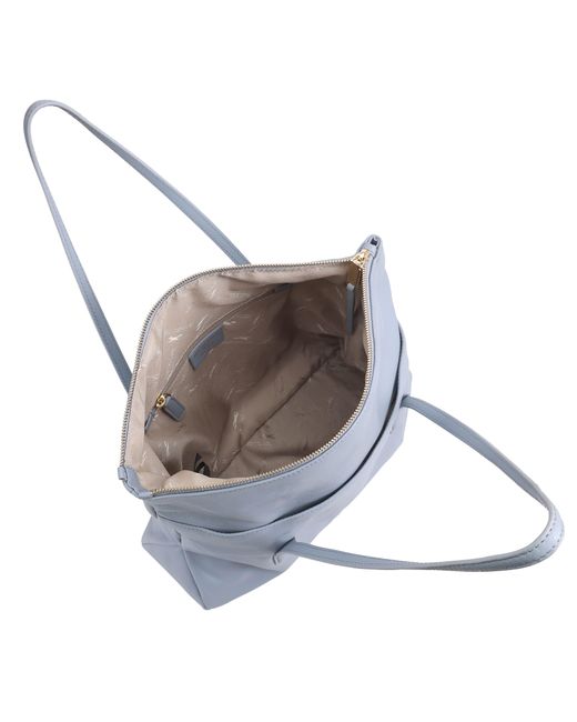 Paul Costelloe Gray Whirlpool Leather Tote Bag