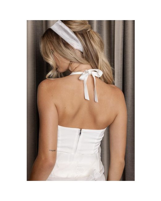 Riviera Soirée White Marilyn Sweetheart Halter Top
