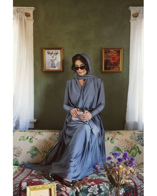 Rayan Purple The Drape Dress