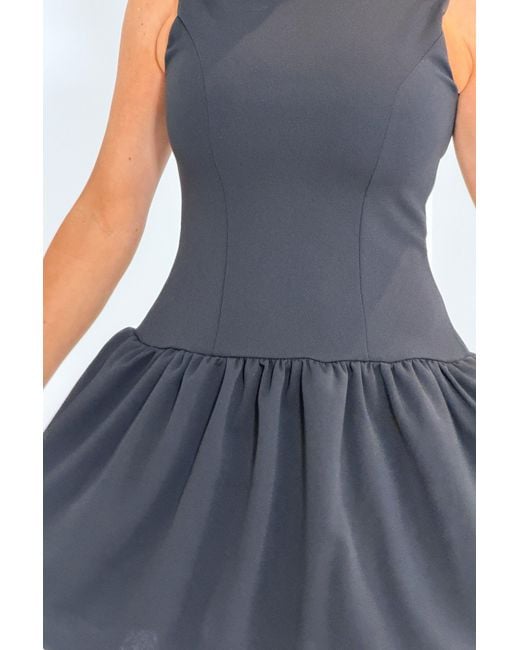Girl In Mind Black Codi Boat Neck Low Back Mini Dress