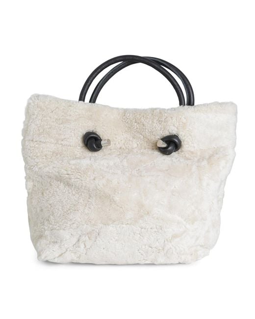 tirillm White Lea Bucket Bag