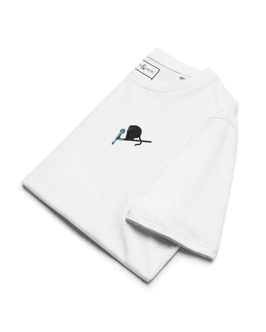 Anchor and Crew White Artist Monkey Organic Cotton Embroidered T-Shirt