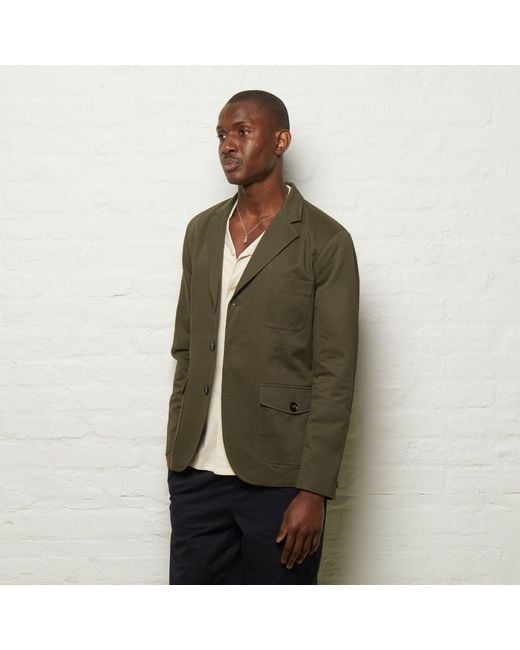Guards London Green Ballard Cotton Blazer for men