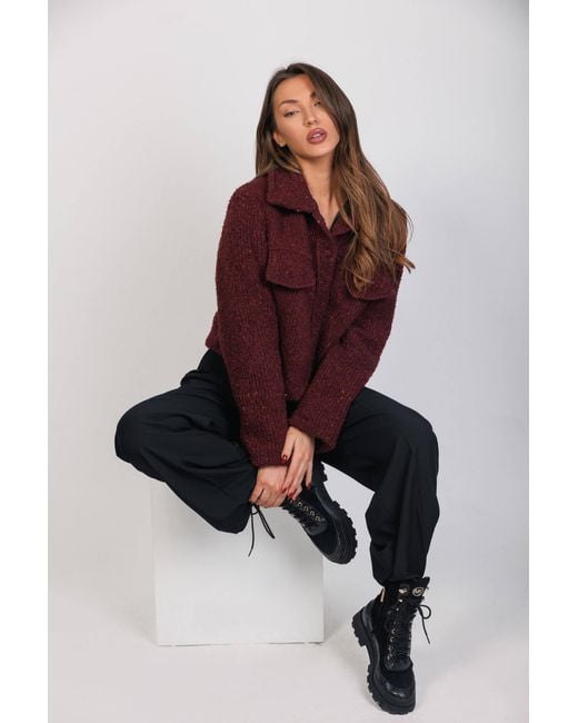 Maison Bogomil Red V-Neck Cropped Top