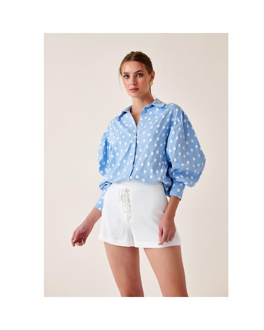 Fickle Hearts White Aine Mini Shorts