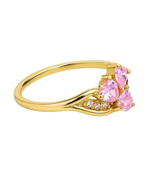 Belinda Jewelz Multicolor Tourmaline Triple Heart Cluster Birthstone Ring