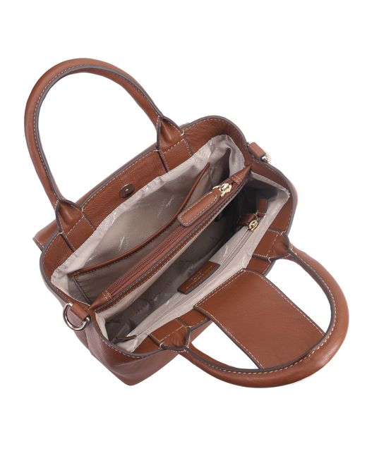 Paul Costelloe Brown Navarre Leather Crossbody Bag