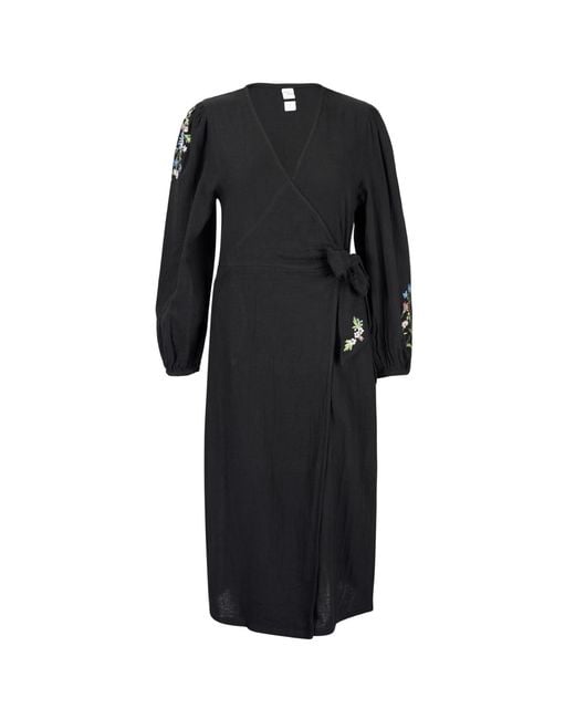 Em & Shi Green Lily Of The Valley Wrap Dress