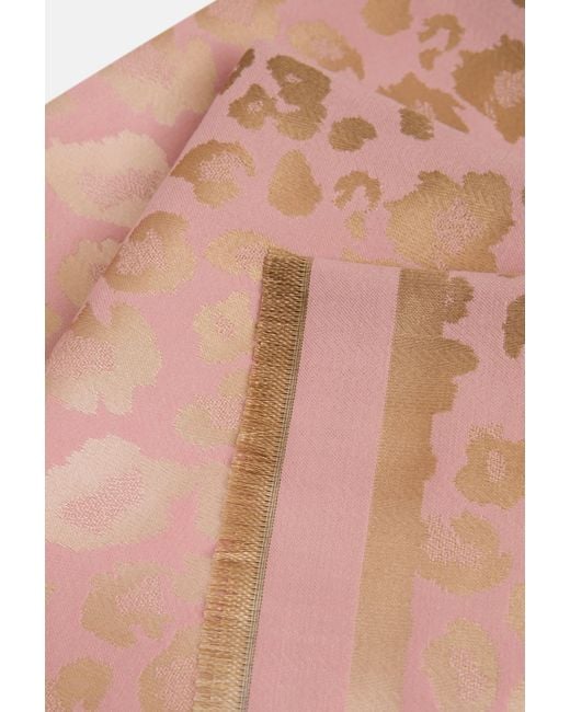 James Lakeland Pink Leopard Scarf