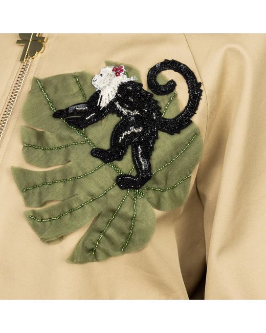 House of Laines London Natural Neutrals Laines Couture Hand Embellished Monkey Cropped Trench