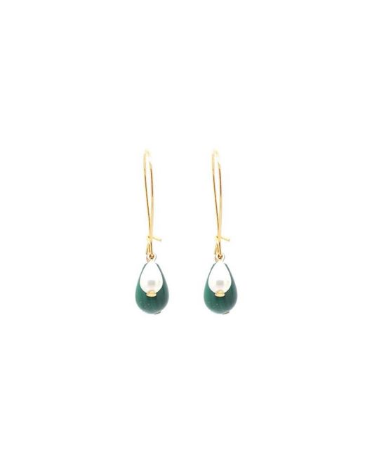 SALOME White Penelope Malachite 3-In-1 Earrings