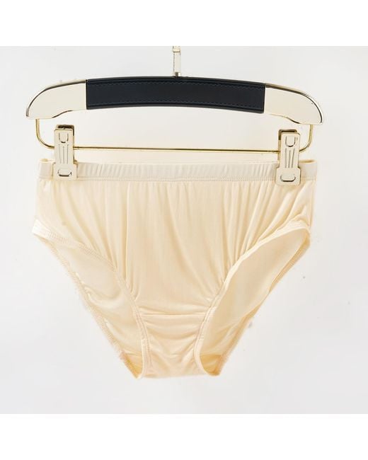 Soft Strokes Silk Natural Set Of Two Knitted Silk Mid Rise French Cut Pantie Shimmer Collection
