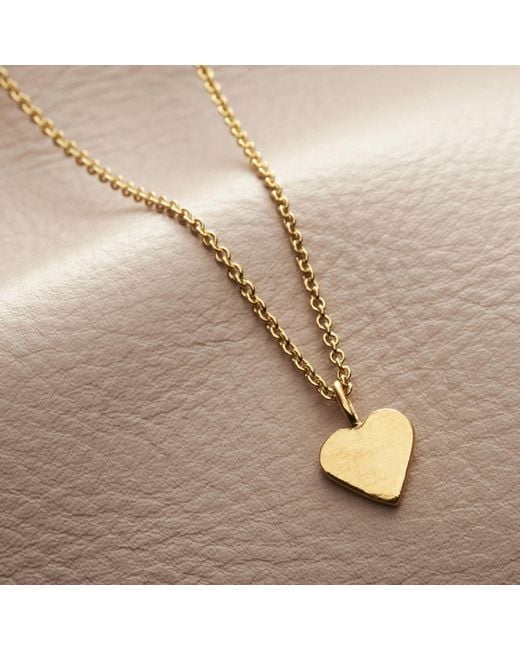 Posh Totty Designs Metallic Yellow Gold Plated Mini Heart Charm Necklace