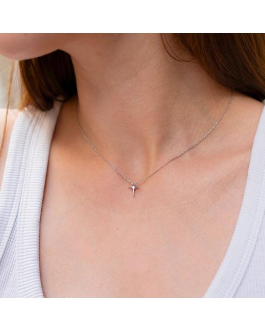 Spero London Metallic Single Star Sterling Necklace