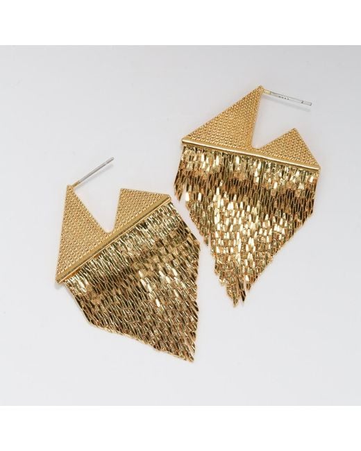 Miss Cecilia Metallic Vega Fringe Earrings