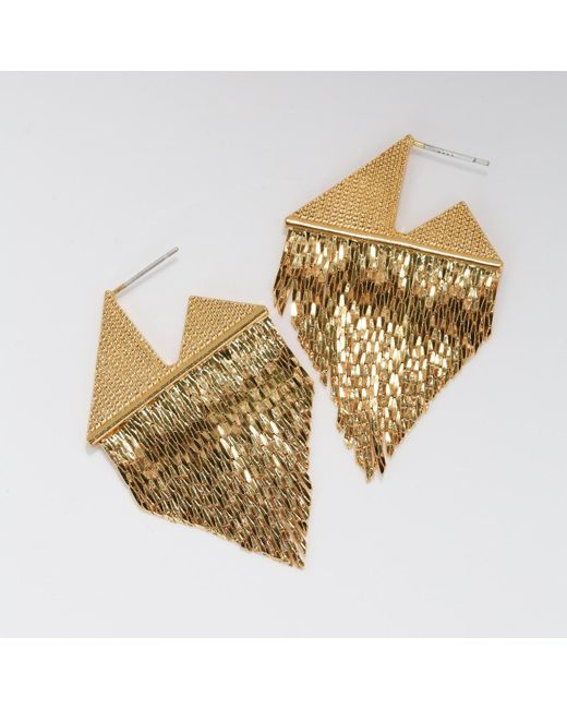 Miss Cecilia Metallic Vega Fringe Earrings