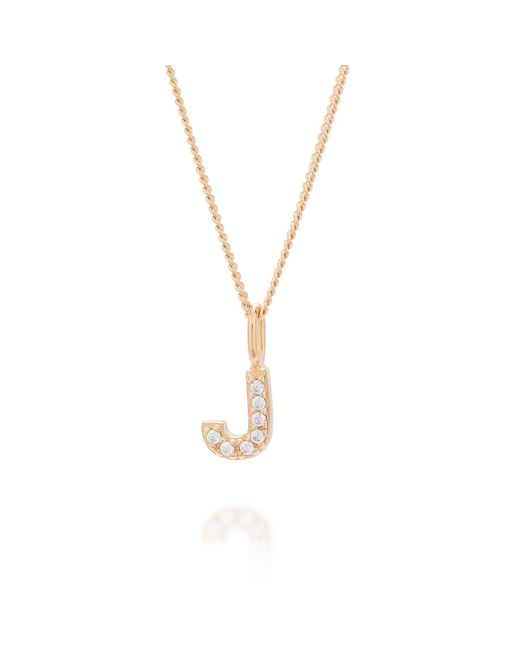 Nellou Jewellery Metallic Initial Sparkle Necklace Plated Sterling