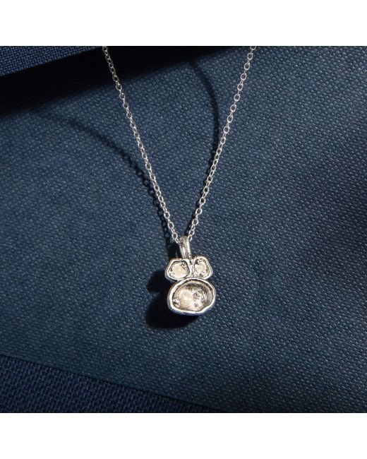 Claire Hill Designs Metallic Opal Lichen Pendant Necklace