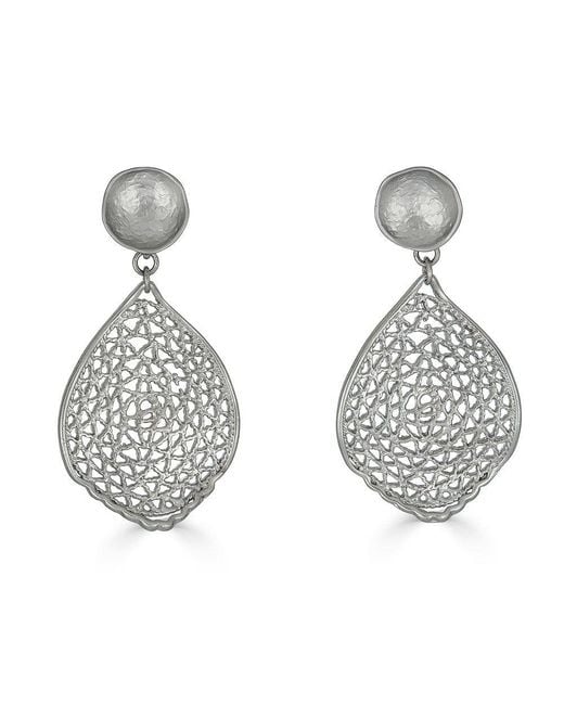 Loni Paul Jewelry Metallic Teardrop Lace Earring