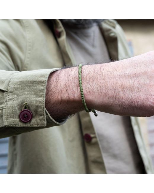 Harbour UK Bracelets Green Waxed String Bracelet For for men