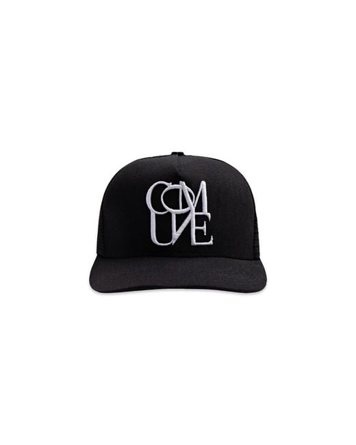 Comune Black Stack Trucker Hat for men
