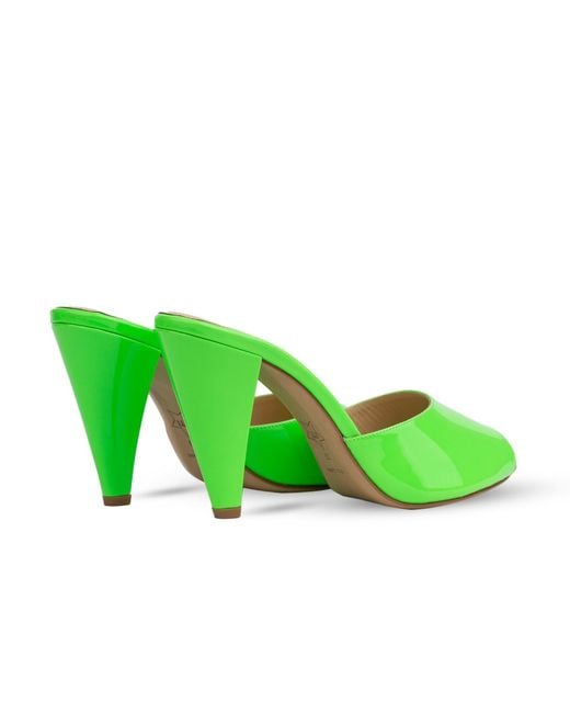 Rosamund Muir London Green Montavia Lime Patent Mules