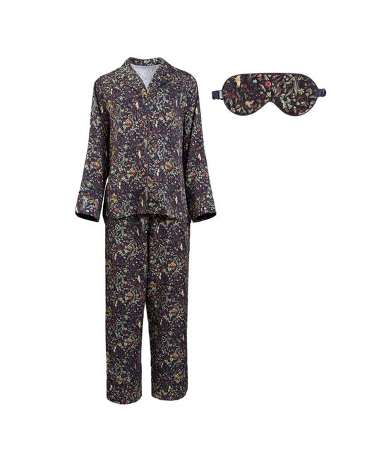 Fable England Black Wolf Garden Pyjamas & Sleep Mask Set