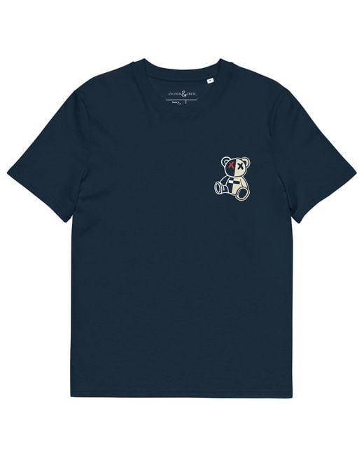 Anchor and Crew Blue Four Busy Doing Nothing Editions Organic Cotton T-Shirt
