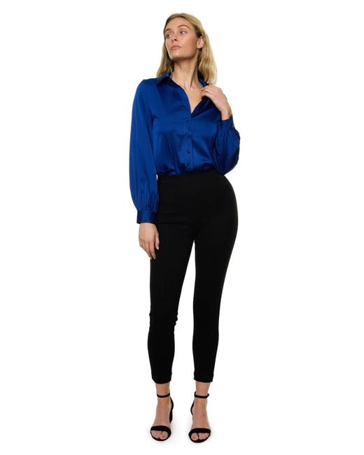 Carloslines Blue Button Down Long Sleeve Shirt