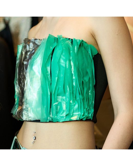Laura Daili Green Reclaimed Layers Corset