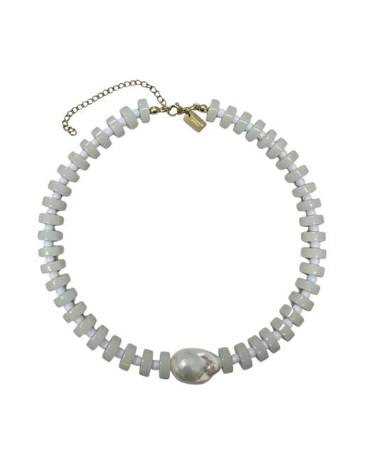 Christina Greene Metallic Daydream Baroque Pearl Beaded Necklace