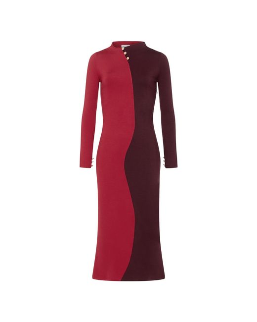Zetaye Red Amelia Silhouette Dress
