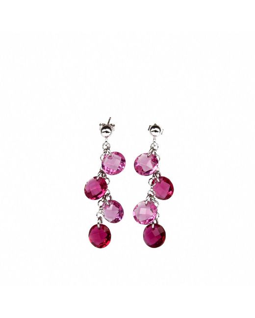 Addicted Pink Venere Earrings With Cz Coin Crystals
