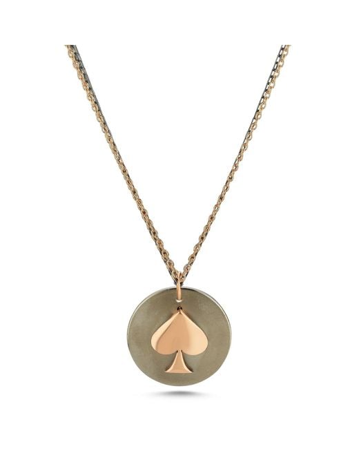 Ecce | Artisan Diamonds Metallic 14K Solid Queen Of Spades Necklace