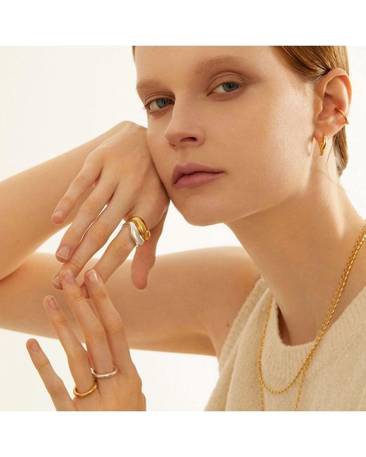 Cote Cache Metallic Contour Ring