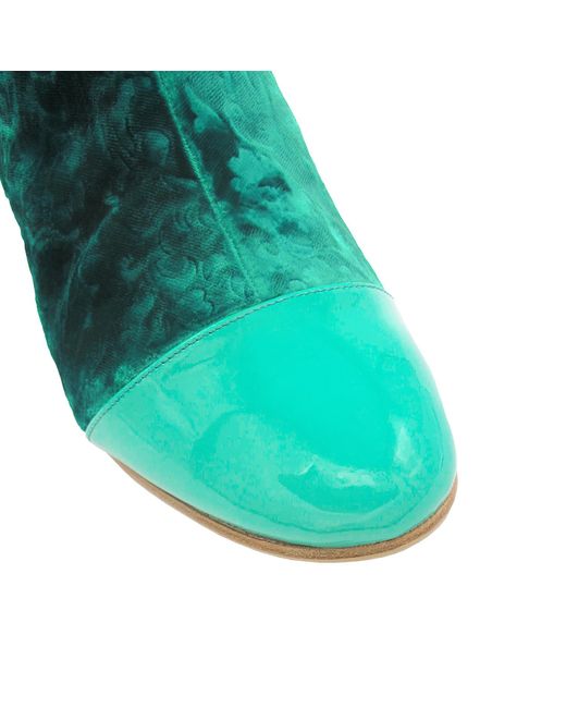Moon D'elle Green Eclisse Ankle Boots