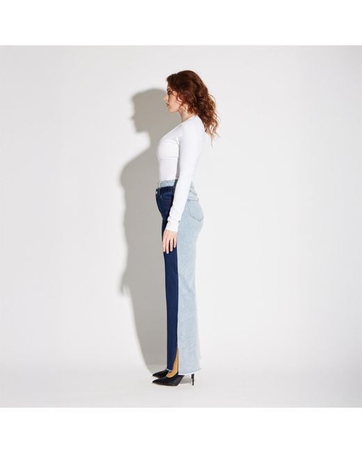 Circular Path Blue Loose Denim Wide Leg Pants