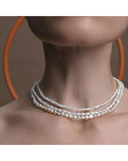 Pearl Code White Baroque Pearl Choker — Freshwater Pearl Necklace