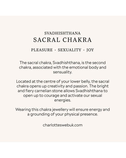 Charlotte's Web Jewellery White Sacral Chakra Ring