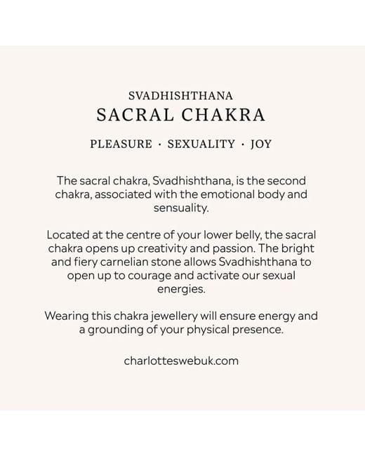 Charlotte's Web Jewellery Metallic Sacral Chakra Necklace for men