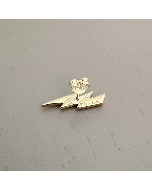 True Rocks Metallic Lightning Bolt Stud Earring