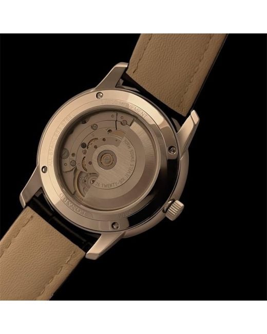 Lonard Watches Blue Dressy Soleil Sellita Sw Automatic Movement Swiss Exposed Case Back for men